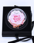 Valentine's Day Flowers - Everlasting Rose Heart Dome | Forever Rose Head Glass Orb - Pink or Blue