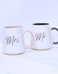 Romantic Couple Cups - Couple Mug Set | Mr & Mrs - Love You & Love You More - Wifey & Hubby