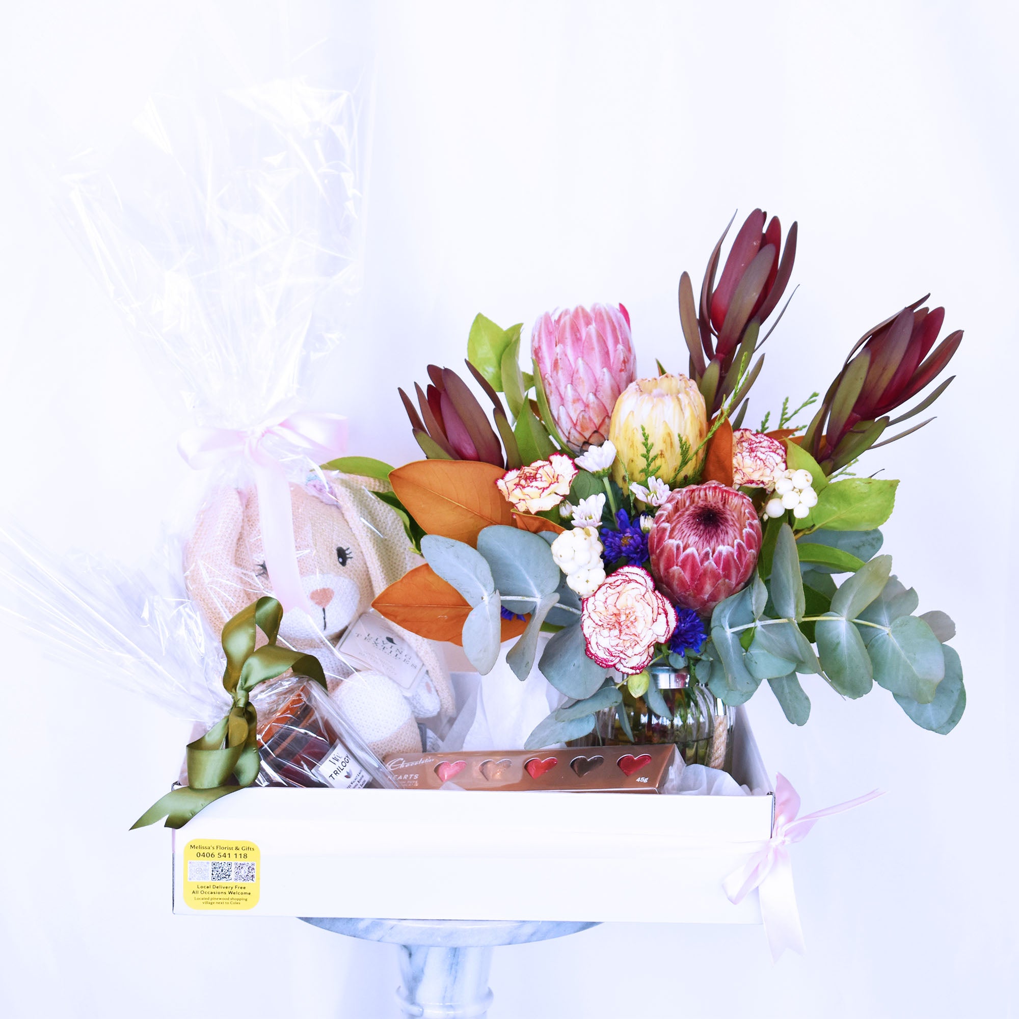 Surprise, You Deserve It! - Flowers + Candle + Gifts