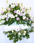 Grape Soda Round Funeral Flower Wreath