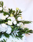 Heavenly White Round Funeral Flower Wreath