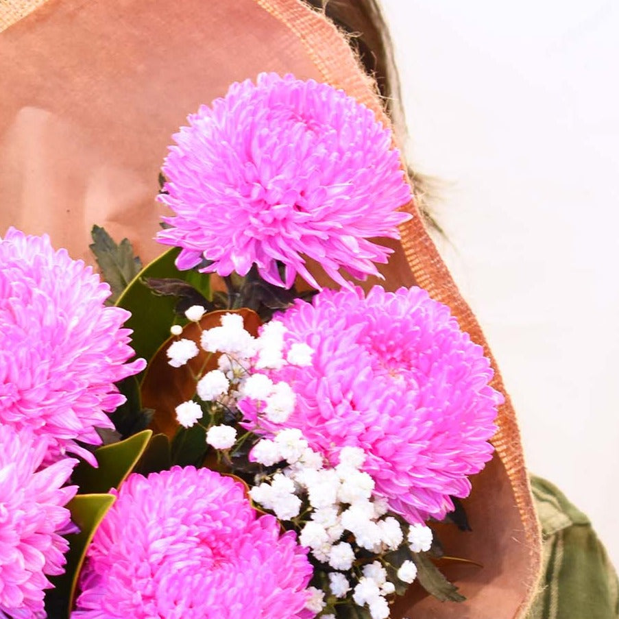 Pink Mum Flowers Bouquet