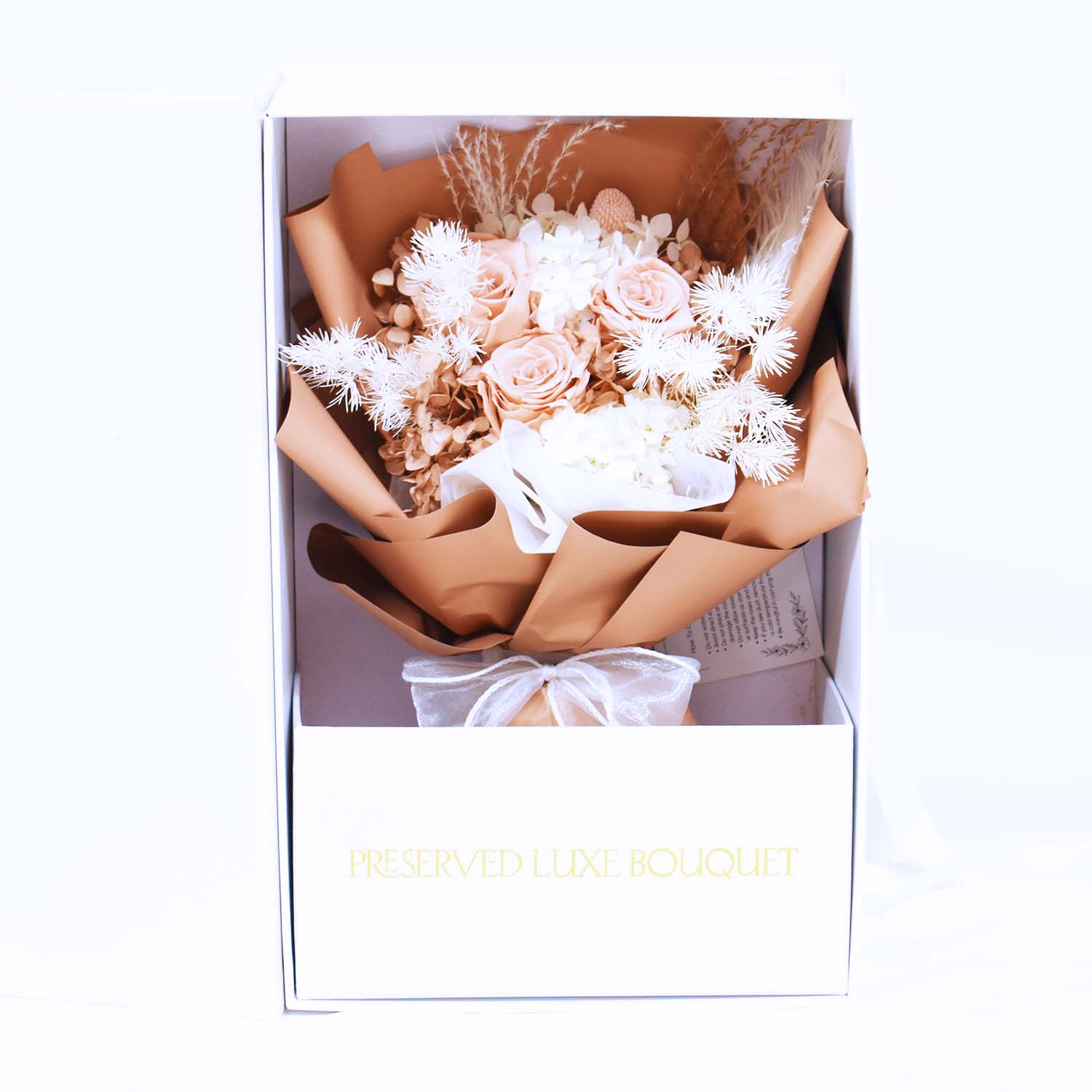 Toffee Brown Forever Flowers Bouquet | Dried Flower Bouquet | Everlasting Bouquet