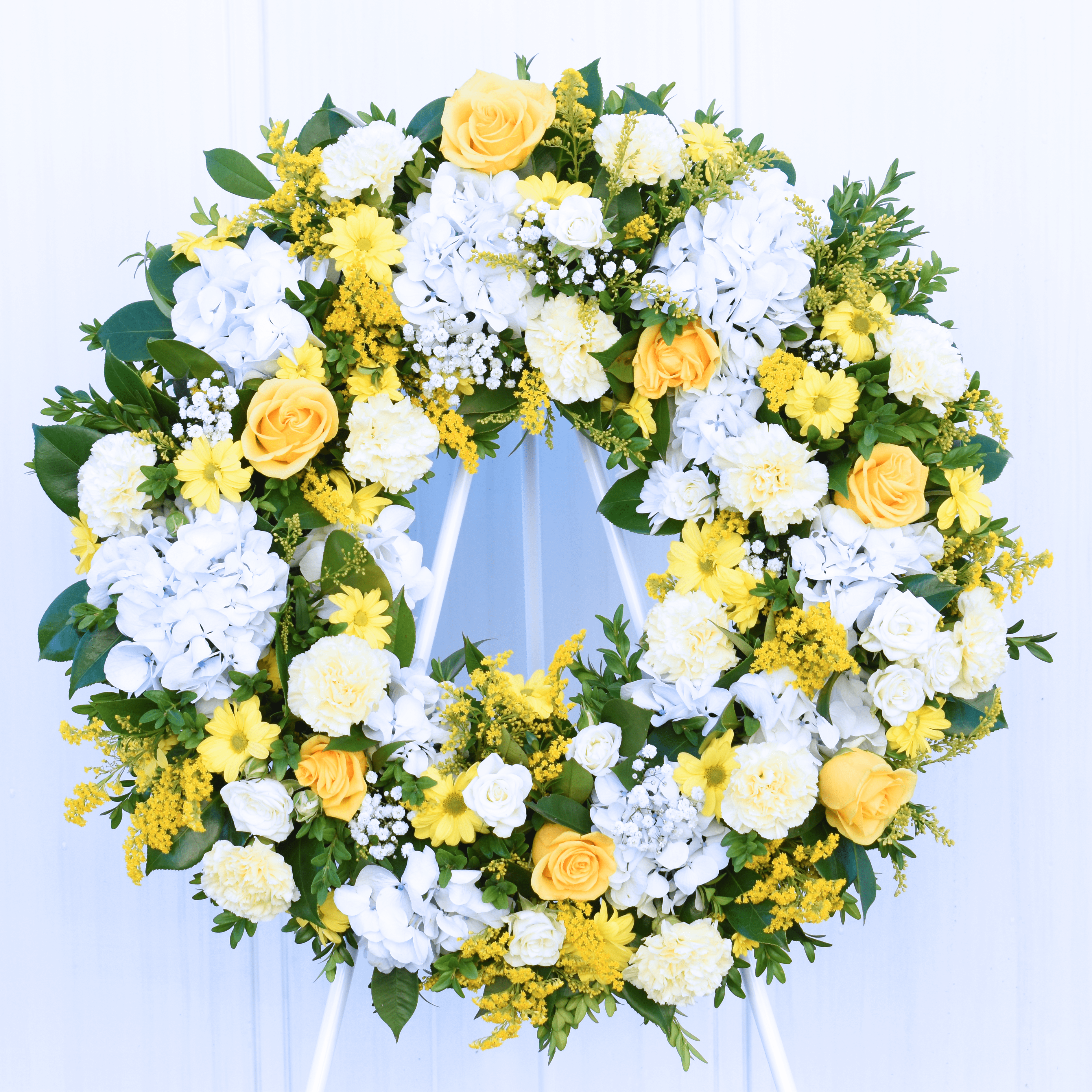 Lemon Cheesecake Funeral Flower Wreath
