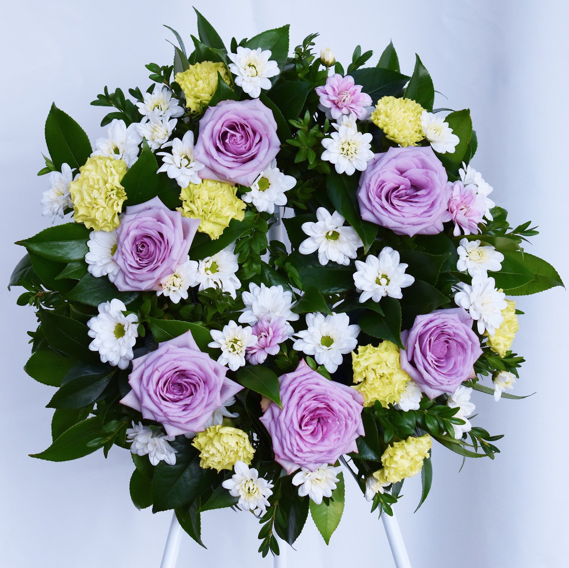 Lavender Haze Funeral Flower Wreath