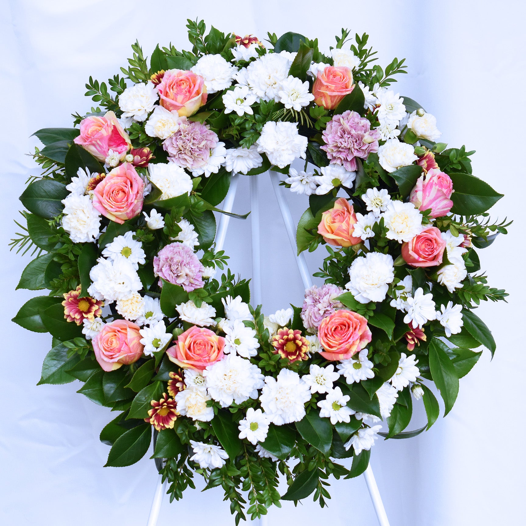 Caramel Coffee Funeral Flower Wreath