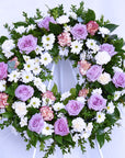 Lavender Haze Funeral Flower Wreath