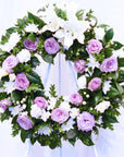 Lavender Haze Funeral Flower Wreath