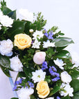 Blueberry and Apricot Pie Funeral Flower Wreath