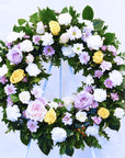 Lavender Haze Funeral Flower Wreath