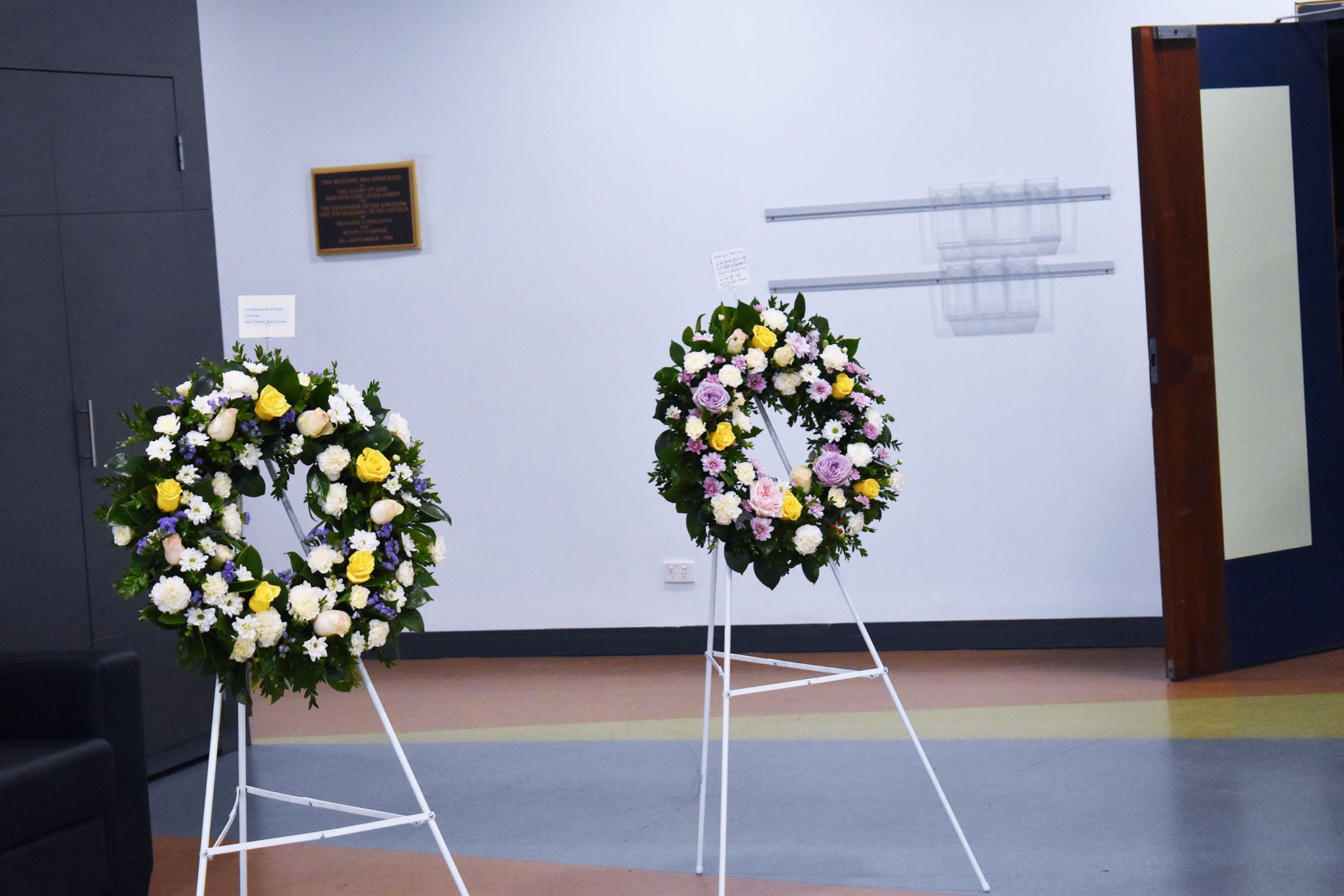 Strawberry and Banana Smoothie Funeral Flower Wreath