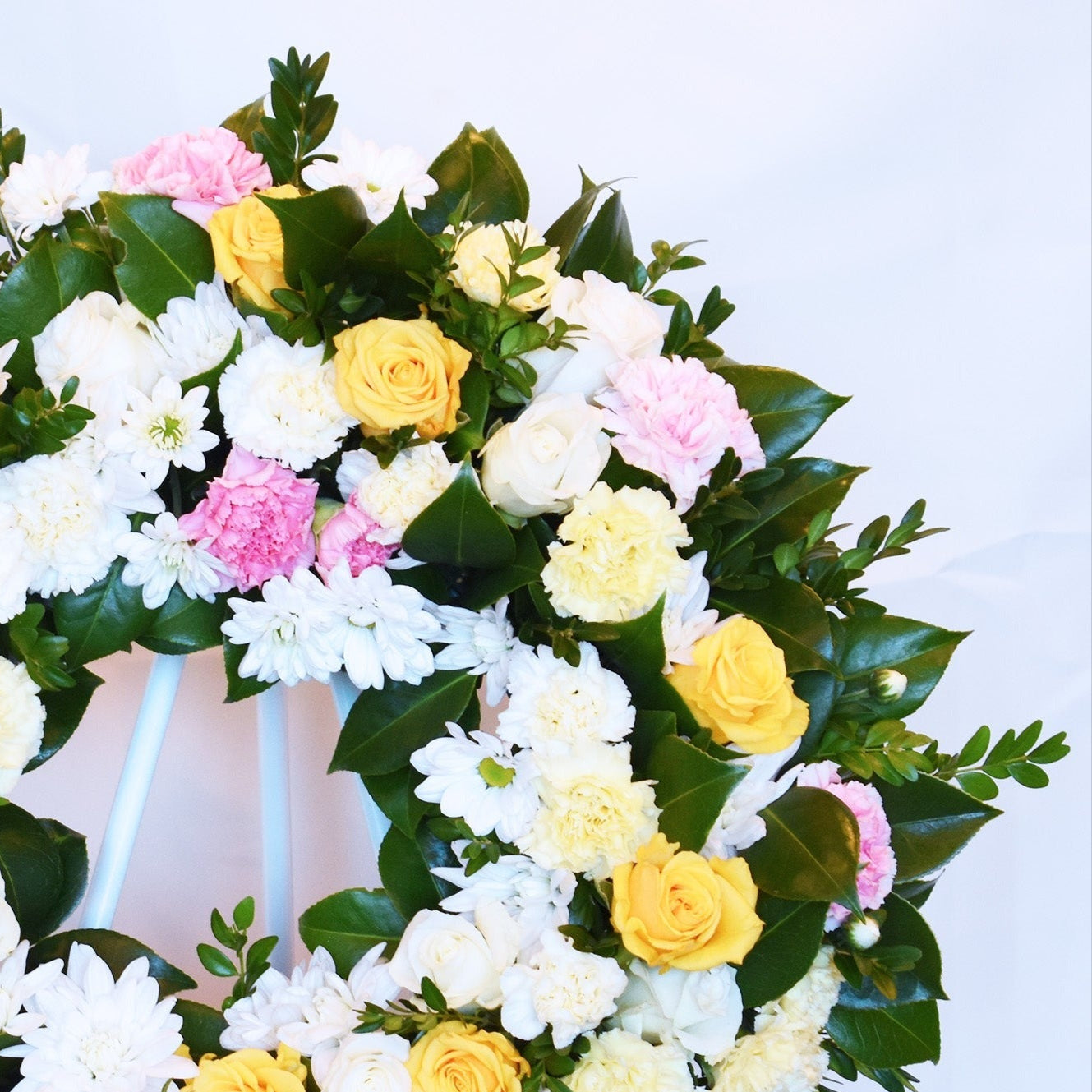 Strawberry and Banana Smoothie Funeral Flower Wreath