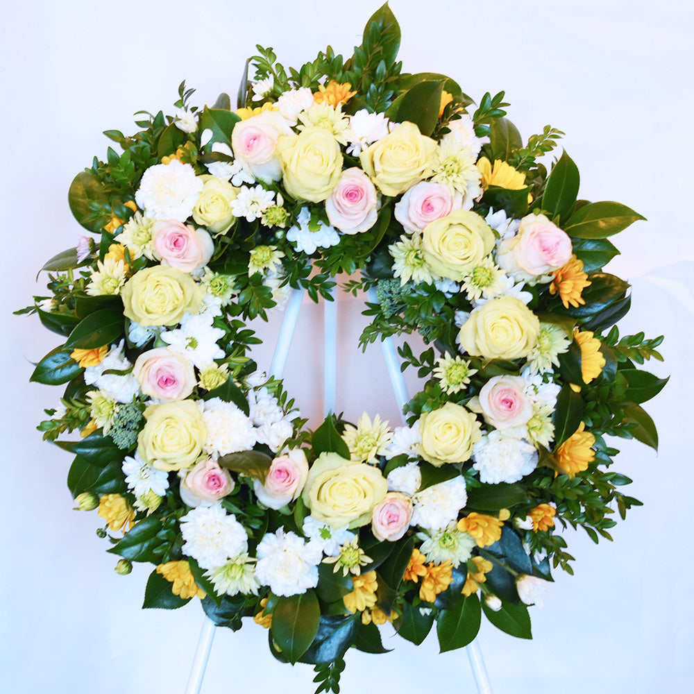Pistachio Biscotti Funeral Flower Wreath