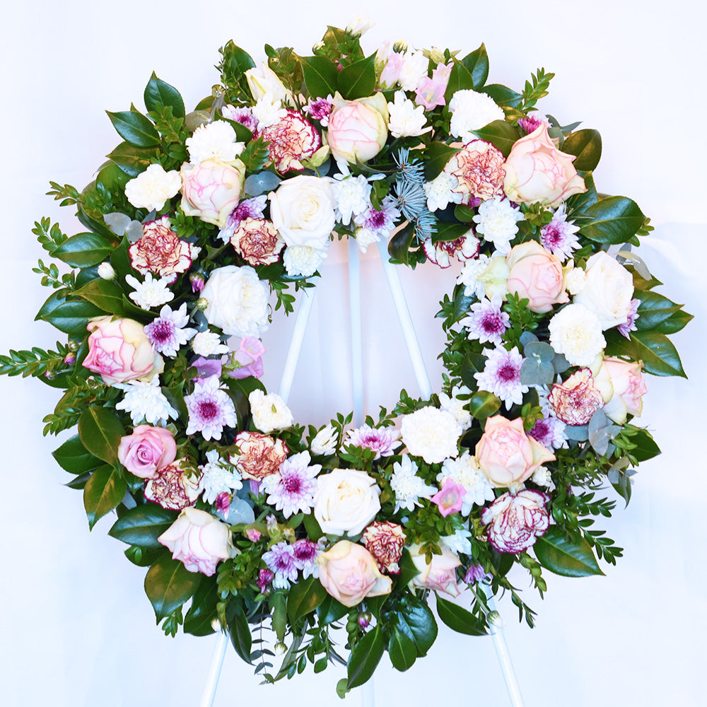 Grape Soda Funeral Flower Wreath