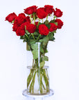 Valentine's Day Flowers - Red Roses + Vase!