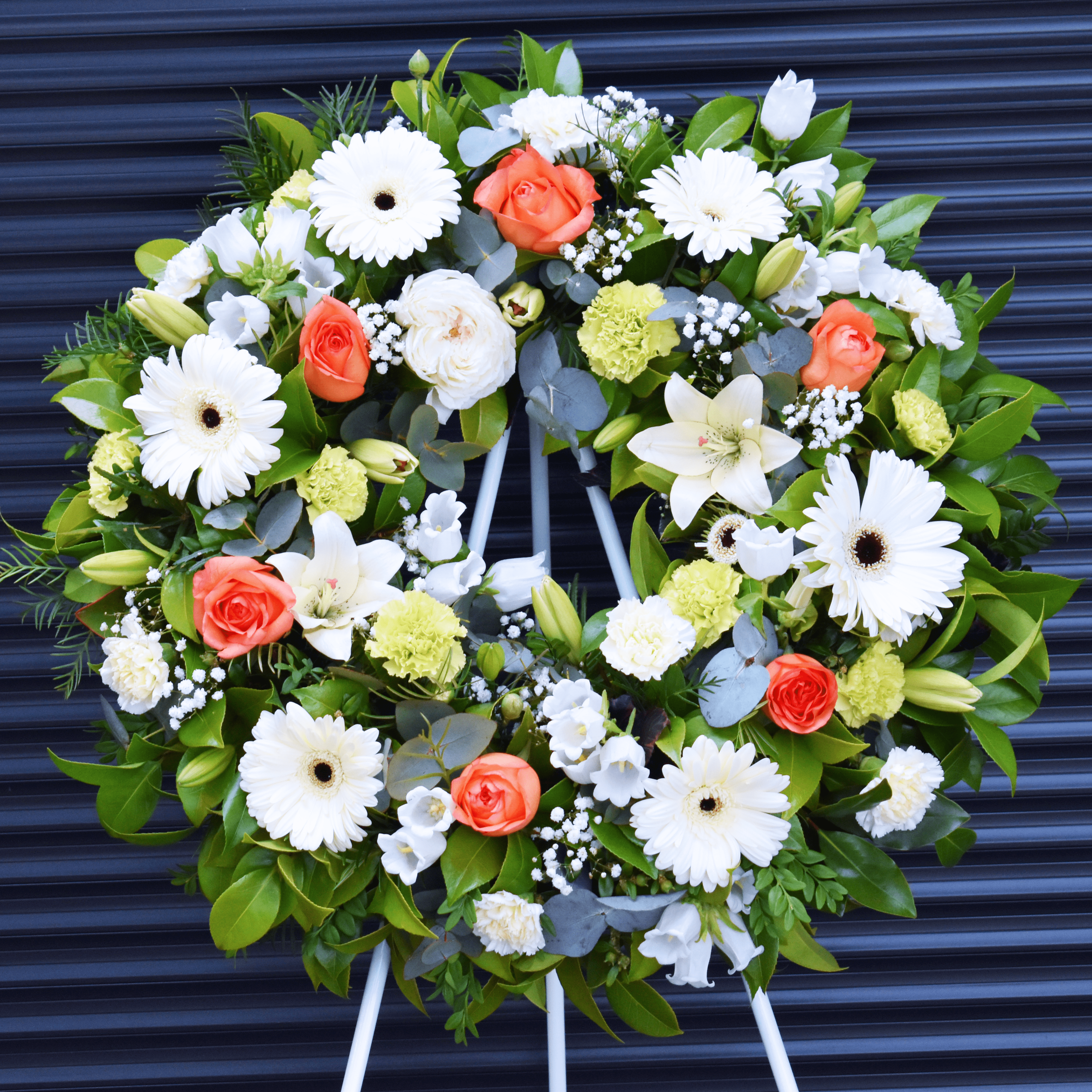 Grapefruit Funeral Flower Wreath