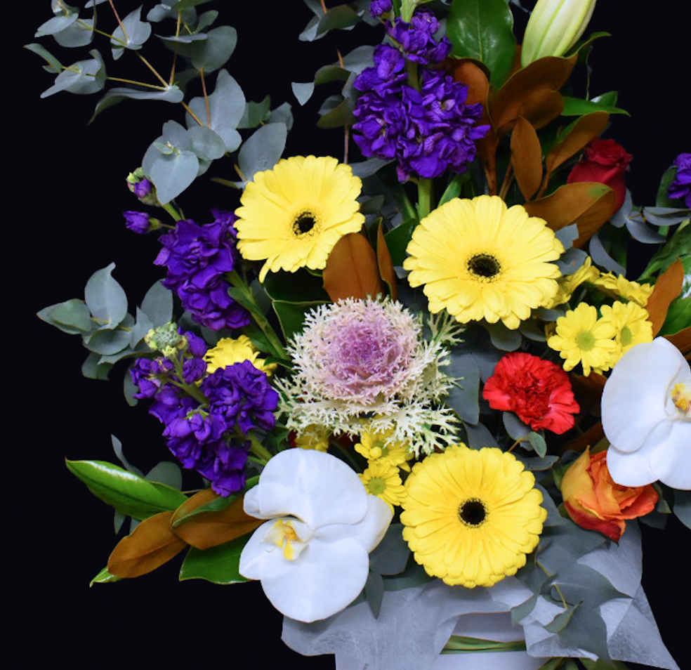 Purple and Yellow Flowers Box (Large)