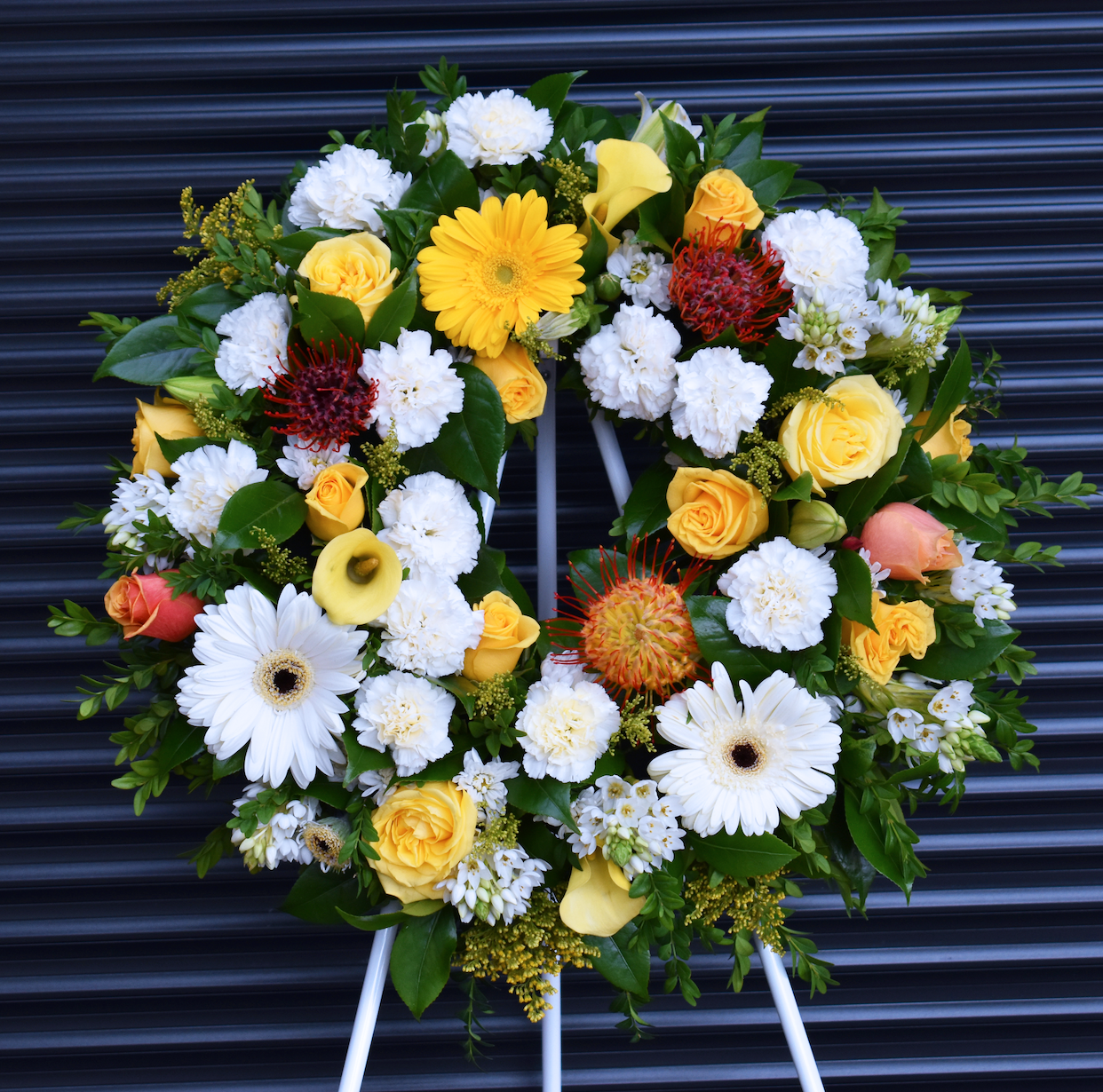 Passionfruit & Fig Tart Funeral Flower Wreath