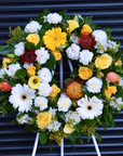 柠檬和百香果馅饼葬礼花花环