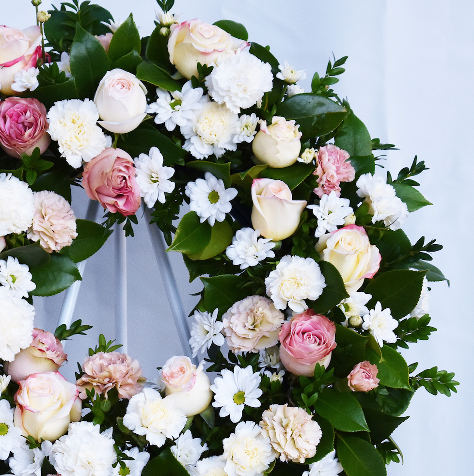 Caramel Coffee Funeral Flower Wreath