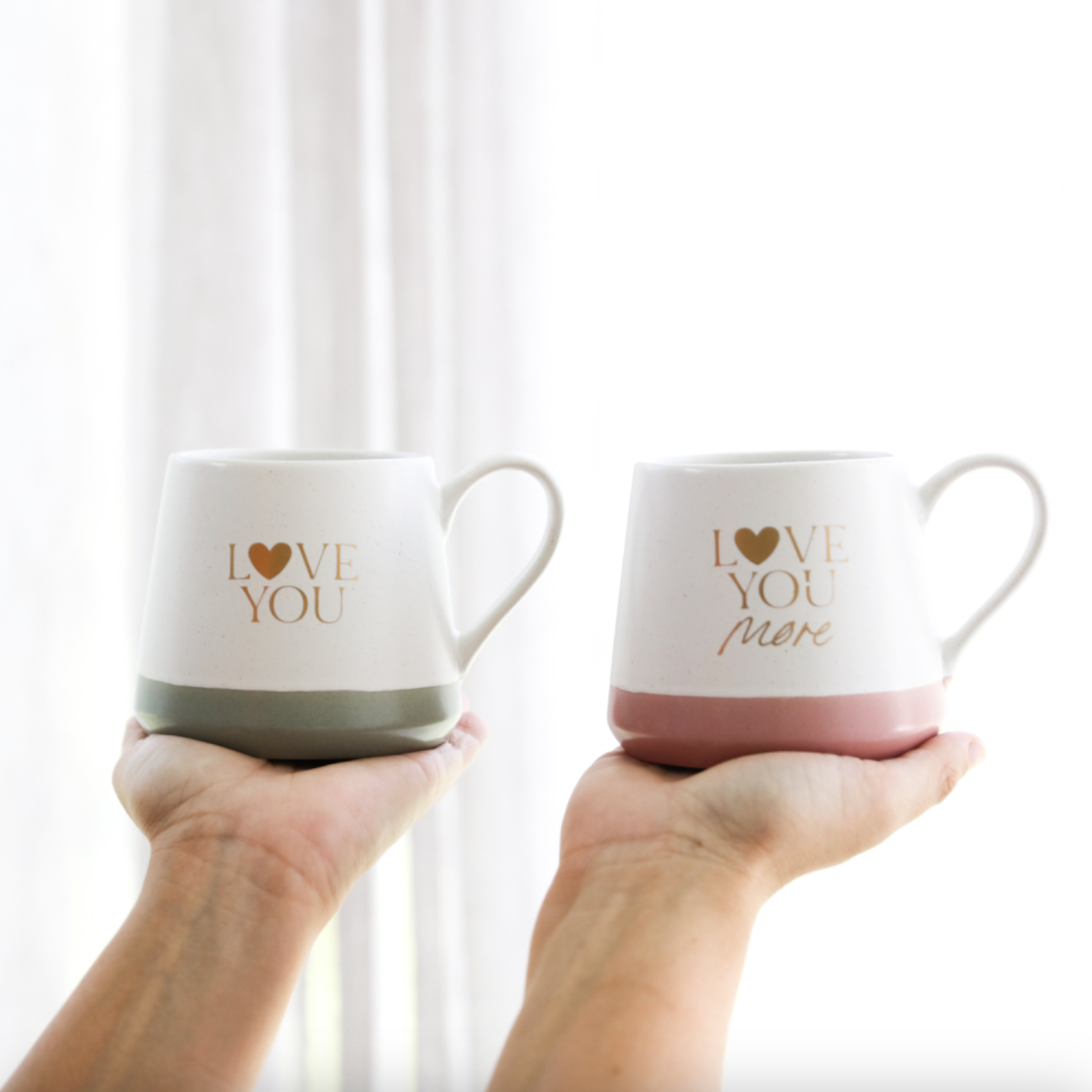 Romantic Couple Cups - Couple Mug Set | Mr & Mrs - Love You & Love You More - Wifey & Hubby