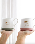 Romantic Couple Cups - Couple Mug Set | Mr & Mrs - Love You & Love You More - Wifey & Hubby