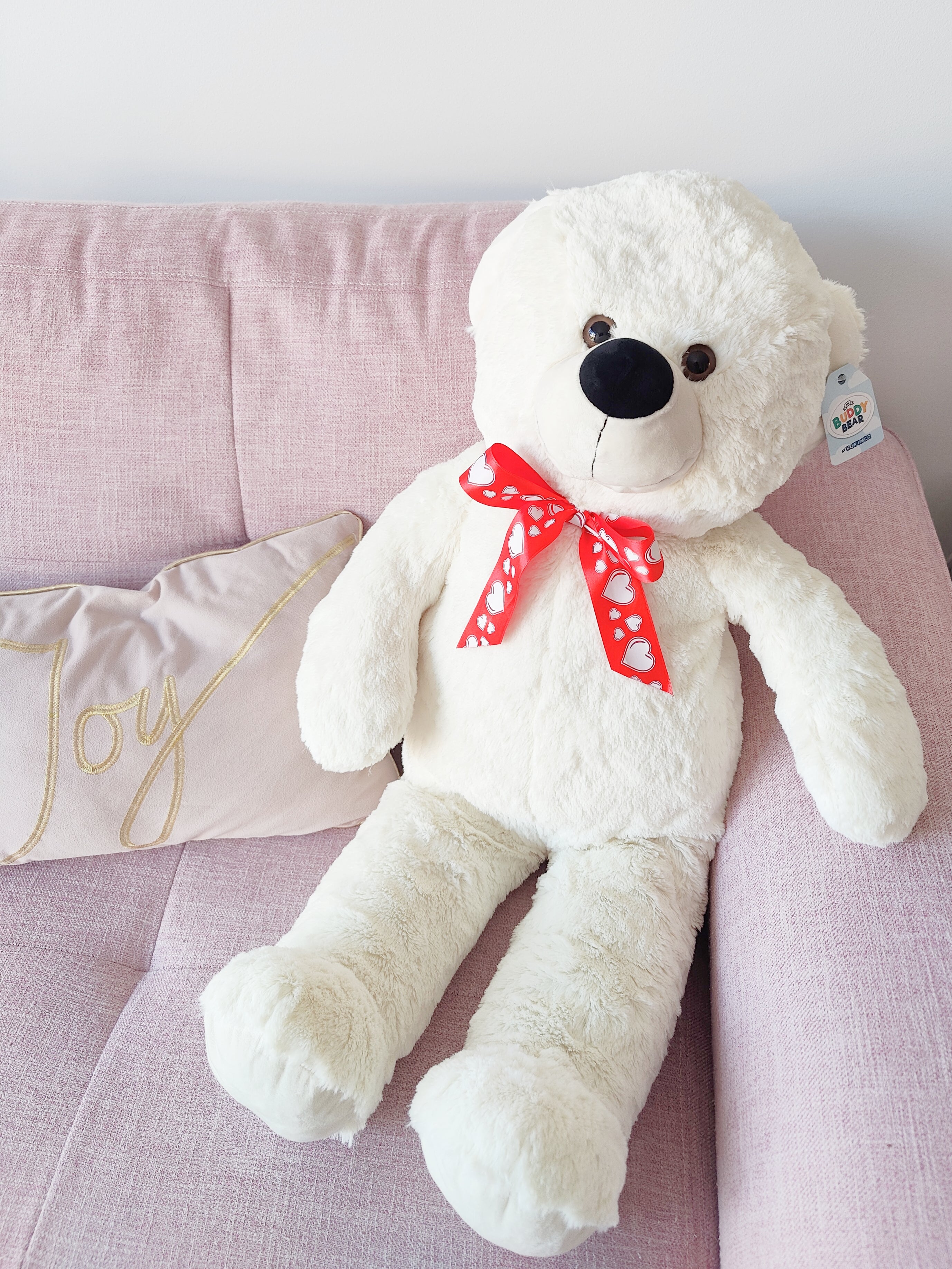 Valentine's Day Gifts - Giant Love Buddy Bear with Red Bow (90cm)