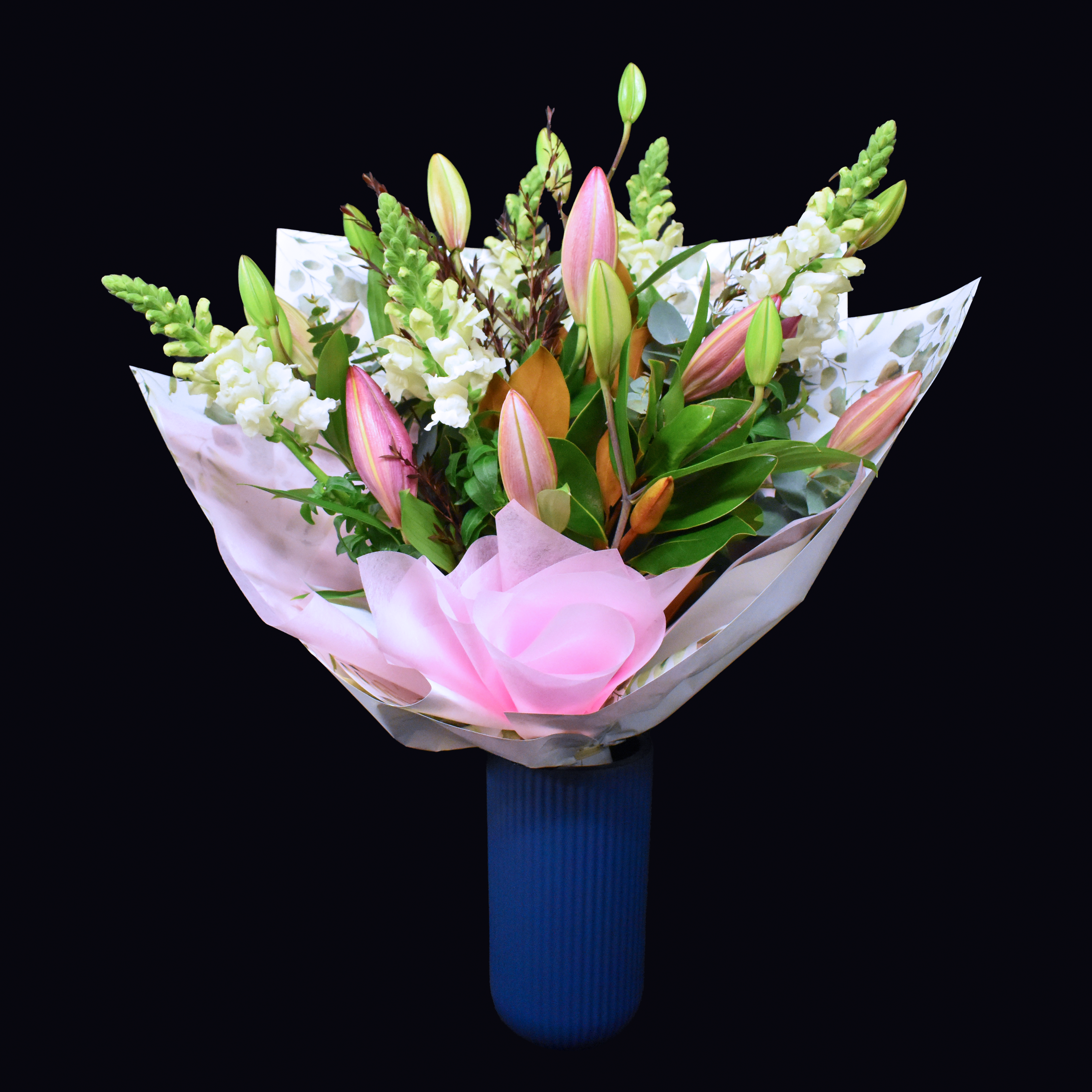 Lily Snapdragon Flowers Bouquet (Standard)