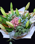 Pink Blue Lily Bouquet (Premium)