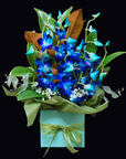 蓝色新加坡兰花盒