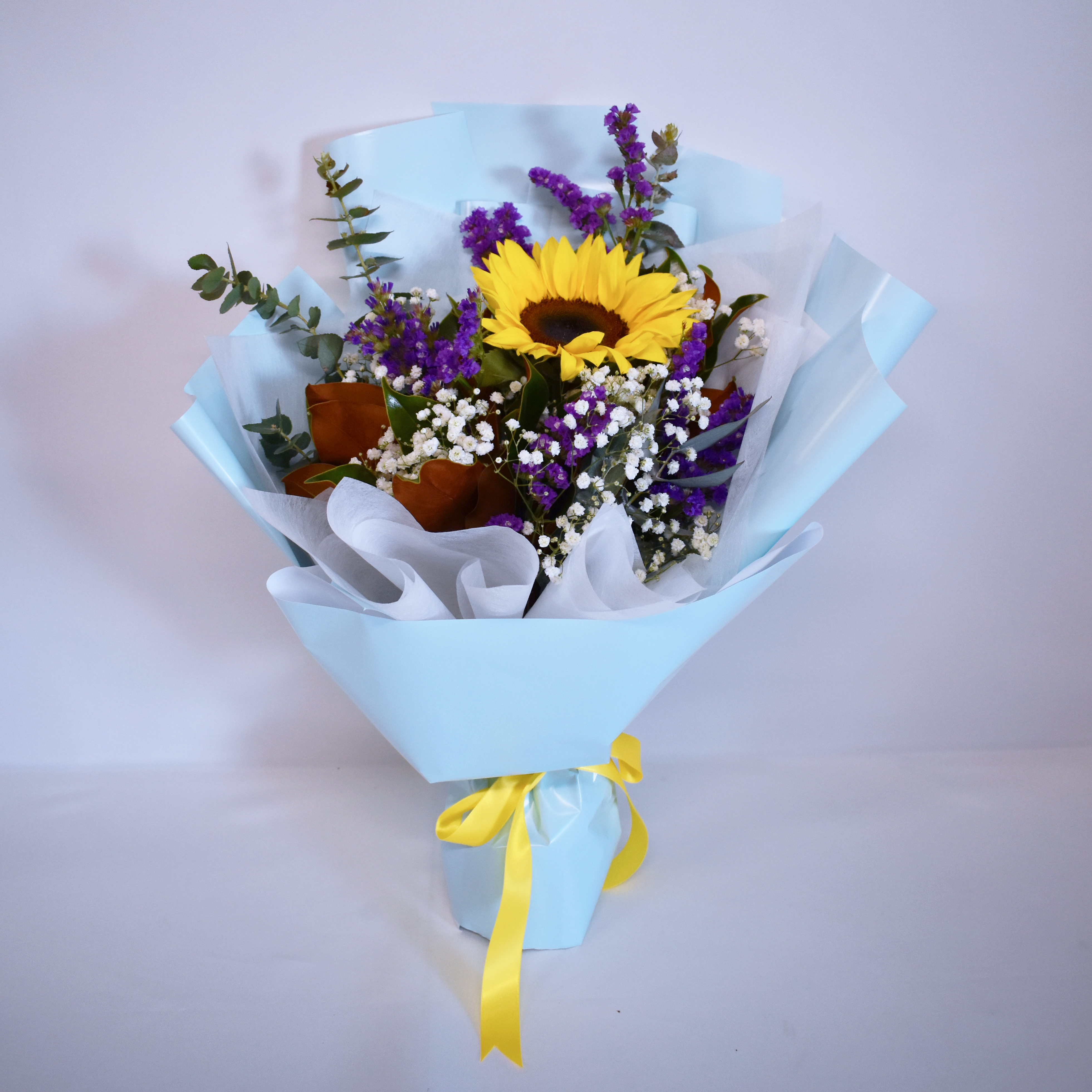 Blue &amp; Yellow Graduation Flowers Bouquet