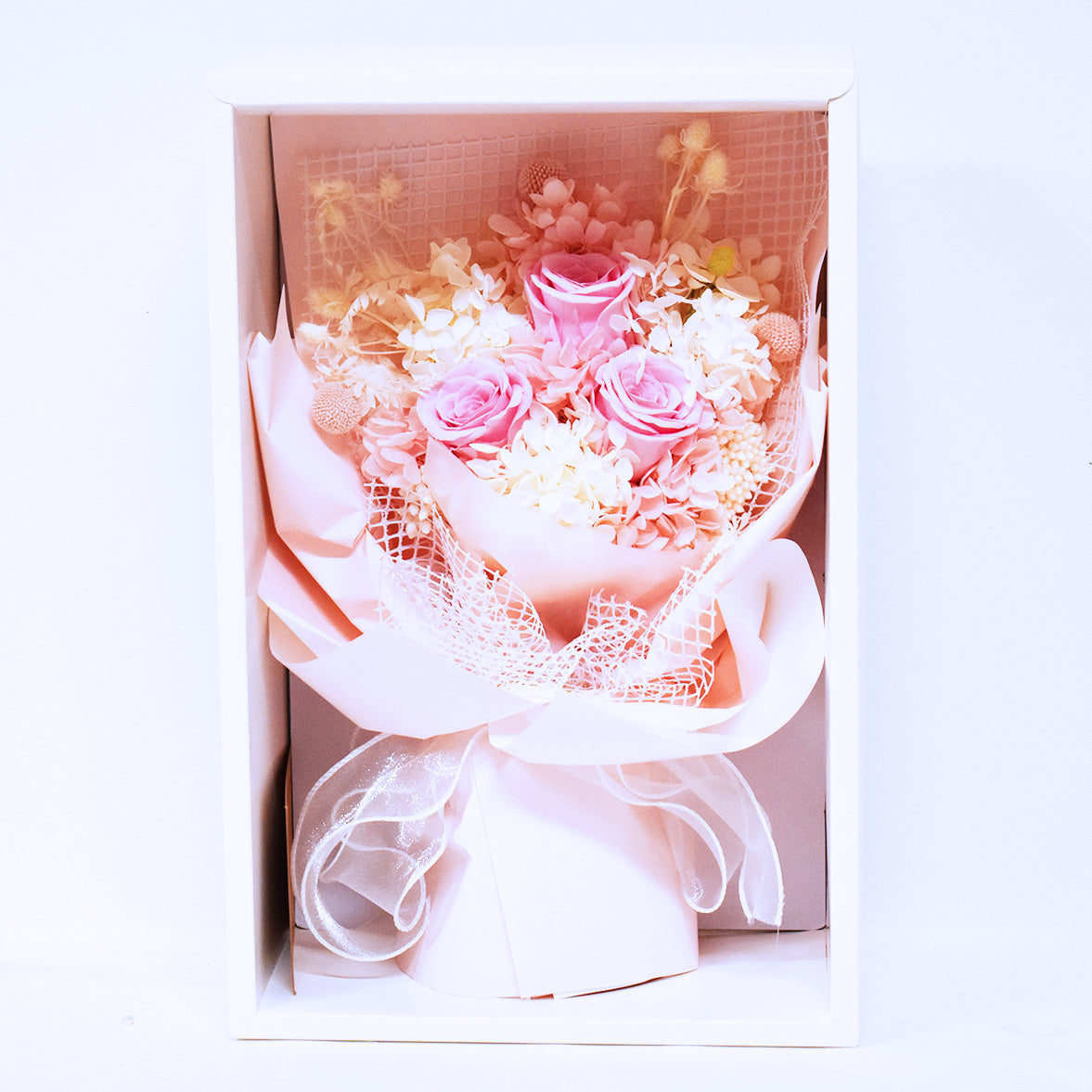 Petite Pink Roses Dried Flower Bouquet