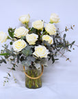 Queen of White Bouquet + Vase!