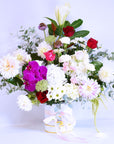 Delightful Dahlias Flower Hatbox