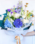 Seasonal Blue-Purple Graduation Bouquet