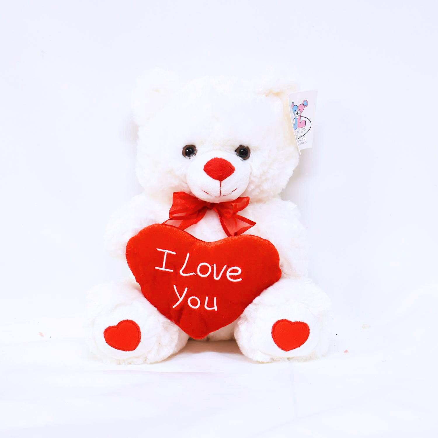 Valentine's Day Gifts - White and Red Love Heart Buddy Bear (30cm)