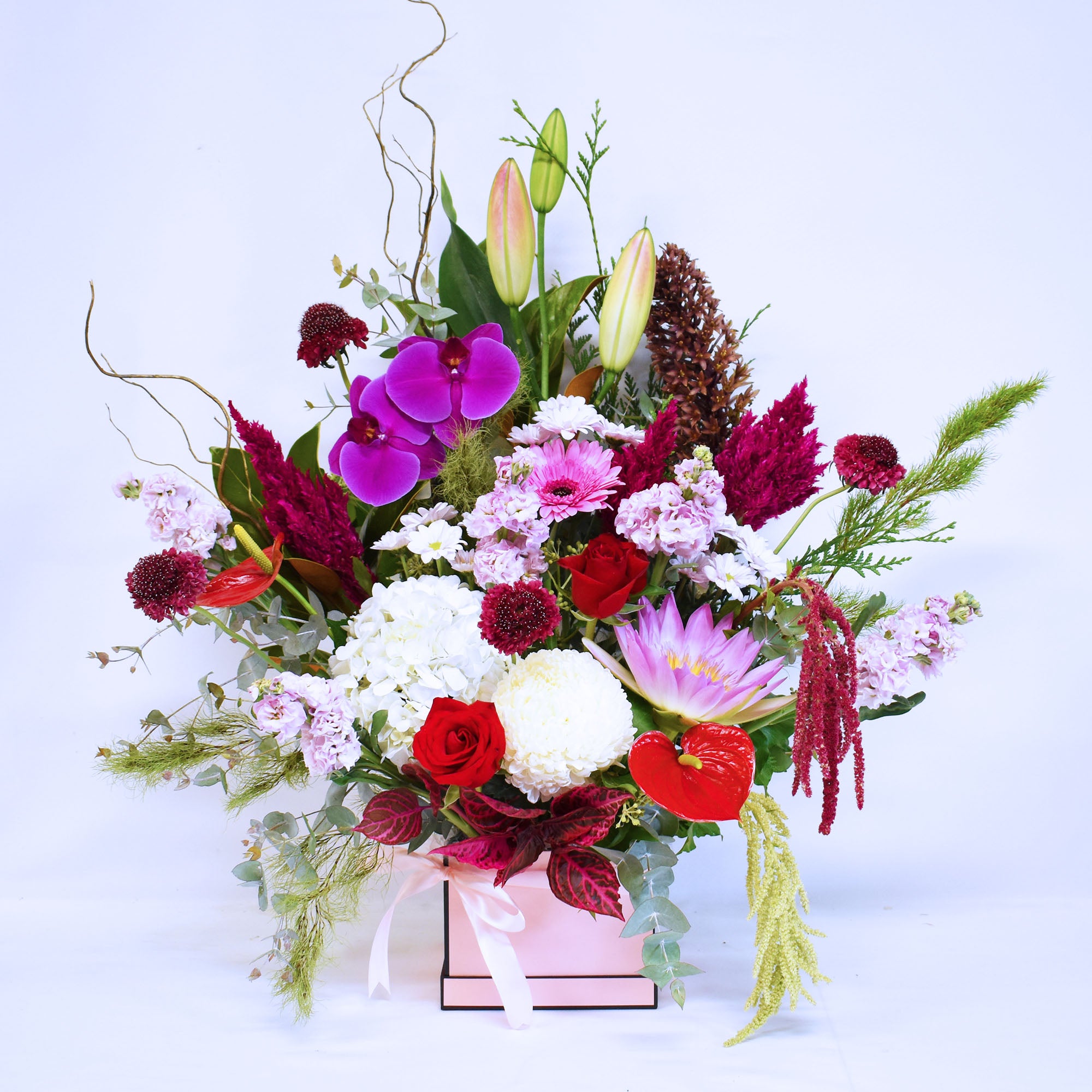Pink &amp; Burgundy Flowers Box