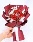 Valentine's Day Gifts - Petite Red Roses Dried Flower Bouquet