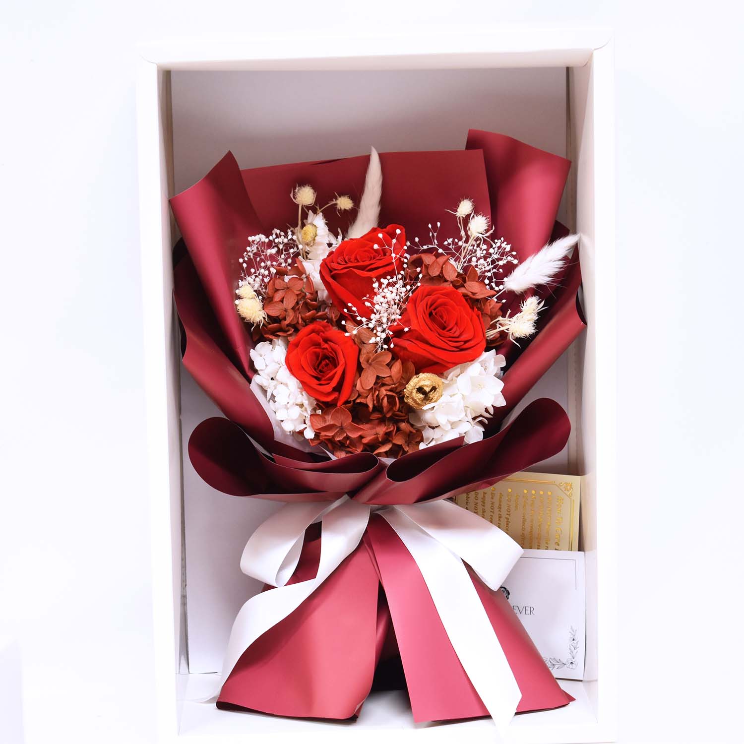 Valentine's Day Gifts - Petite Red Roses Dried Flower Bouquet