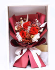 Valentine's Day Gifts - Petite Red Roses Dried Flower Bouquet