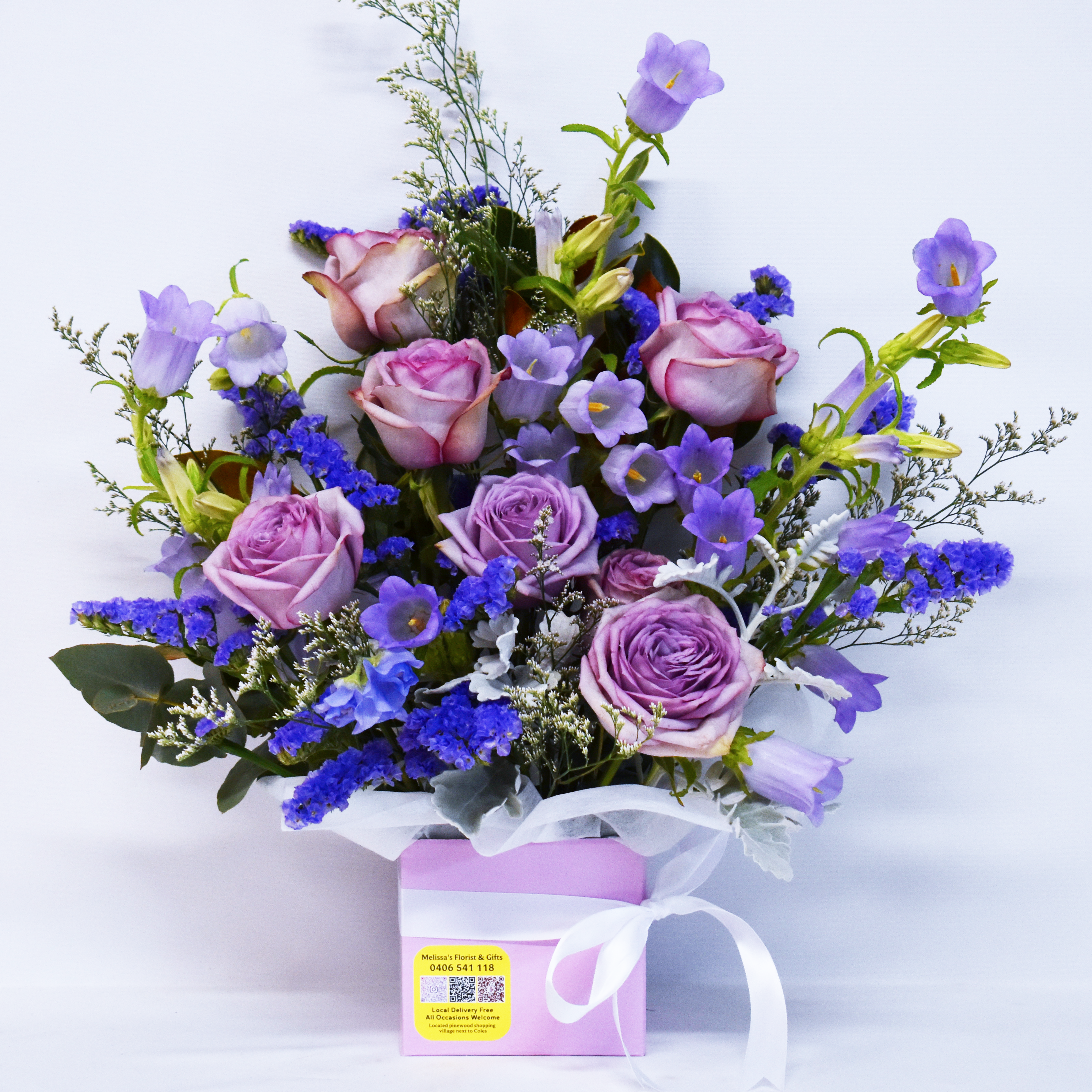 Lilac Rose Indigo Flowers Box