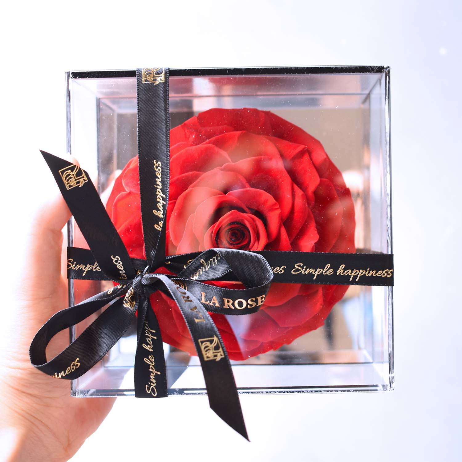 Valentine's Day Gifts - Everlasting Mirror Rose Glass Container