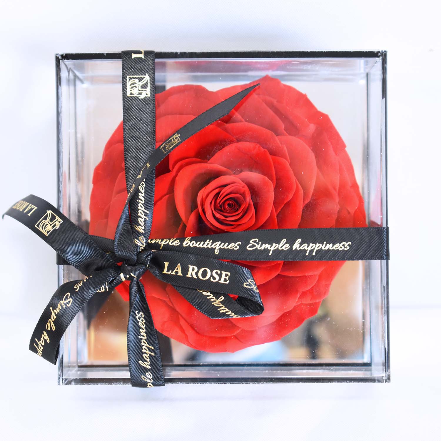 Valentine&#39;s Day Gifts - Everlasting Mirror Rose Glass Container