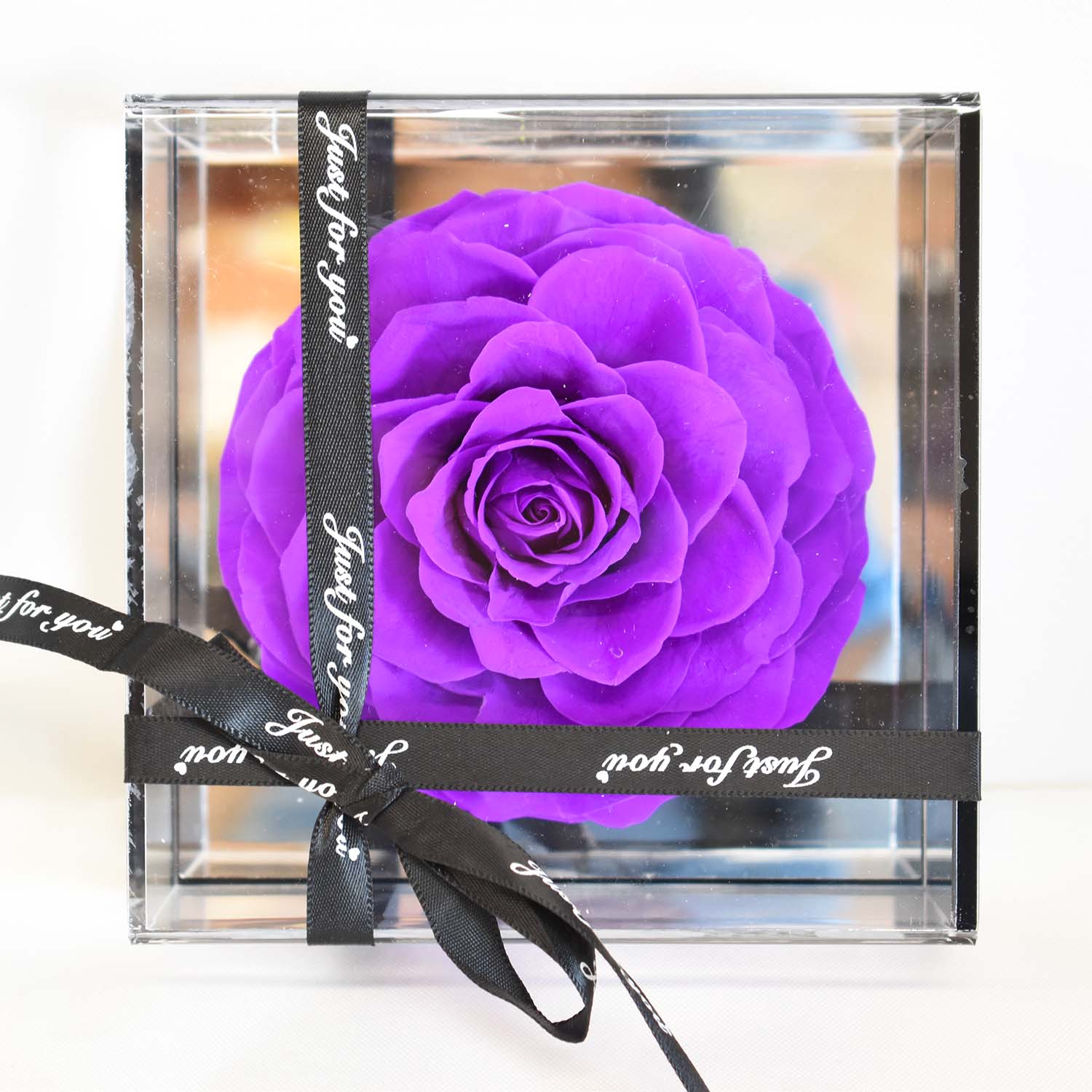 Valentine&#39;s Day Gifts - Everlasting Mirror Rose Glass Container