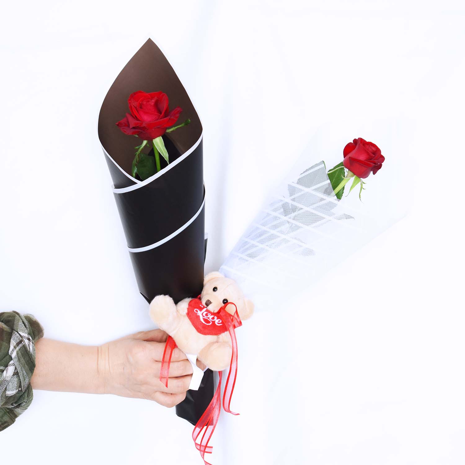 Valentine&#39;s Day Flowers - Wrapped Red Rose