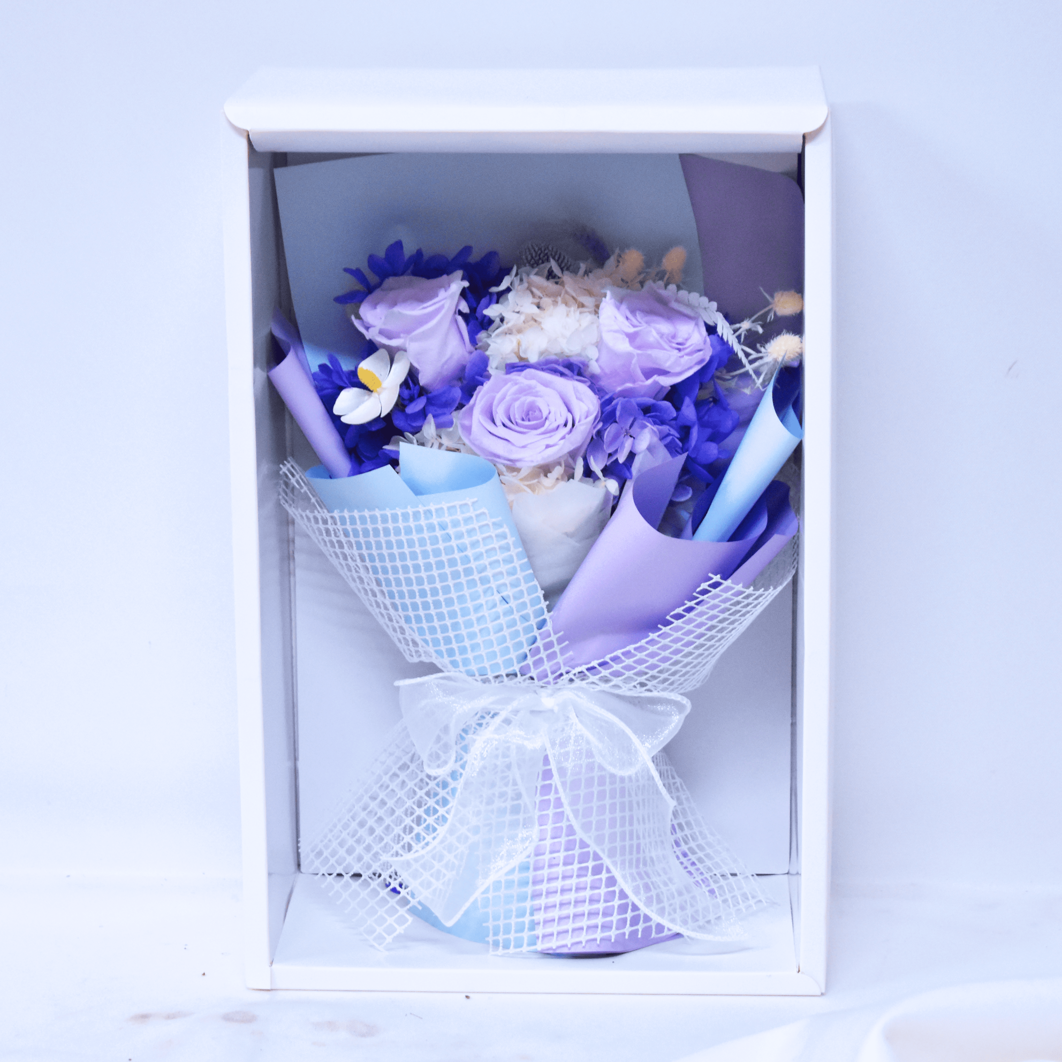 Plum Purple Forever Flowers Bouquet | Dried Flower Bouquet | Everlasting Bouquet