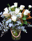 Queen of White Bouquet + Vase!