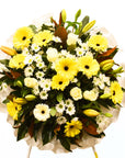 Golden Sunshine Funeral Flower Round Wreath