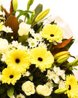 Golden Sunshine Funeral Flower Round Wreath