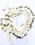 Pure Sympathy Funeral Flower Heart Wreath